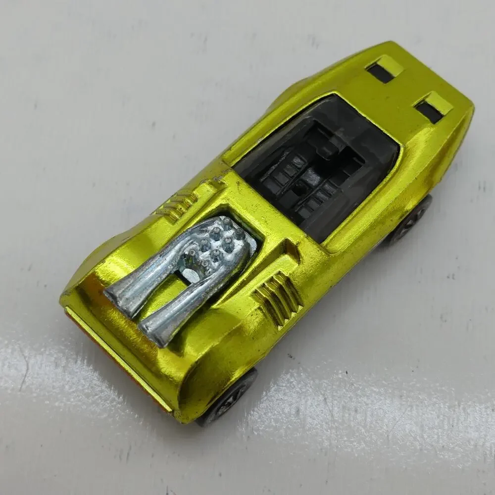 1969 Hot Wheels Peeping Bomb Redline Gold USA Original Vintage Die-Cast Car